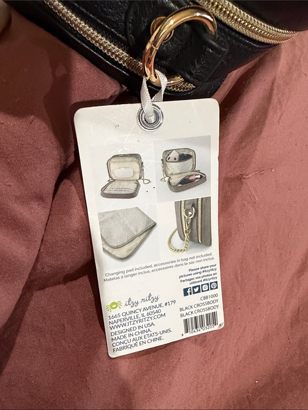Itzy Ritzy Double Take Crossbody Diaper Bag - BLACK - BNWT - Picture 15 of 15